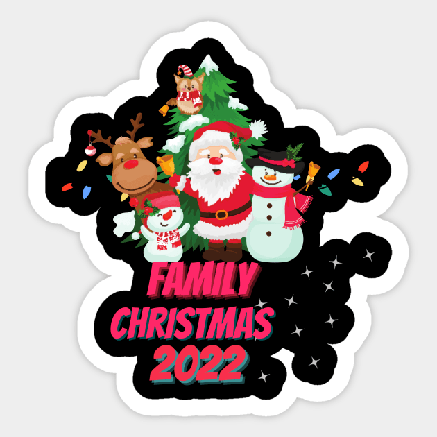 Family Christmas 2022 for Xmas Sticker by patsuda